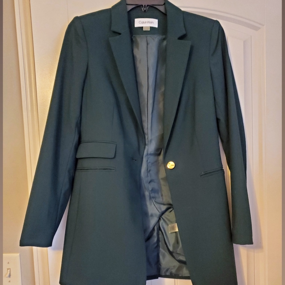 Calvin Klein emerald green blazer